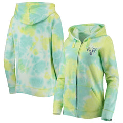 Chicago Cubs New Era Women's Tie-Dye Full-Zip Hoodie - White - New Era Sale