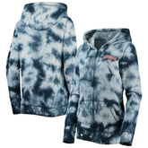 Washington Nationals New Era Women's Tie-Dye Full-Zip Hoodie - Navy - New Era Discount