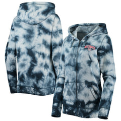 Washington Nationals New Era Women's Tie-Dye Full-Zip Hoodie - Navy - New Era Discount