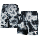 Chicago Bulls Fleece Tie-Dye Shorts Black | New Era US