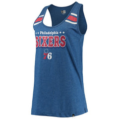 Philadelphia 76ers Women's Scoop-Neck Racerback Tank Top Heathered Royal | New Era for sale