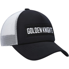 Vegas Golden Knights adidas Team Plate Trucker Snapback Hat - Black/White - NHL 4687145