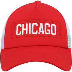 Chicago Blackhawks adidas Team Plate Trucker Snapback Hat - Red/White - NHL 4687158