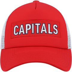 Washington Capitals adidas Team Plate Trucker Snapback Hat - Red/White - NHL 4687167