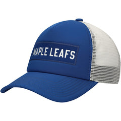 Toronto Maple Leafs adidas Team Plate Trucker Snapback Hat - Blue/White - NHL 4687172