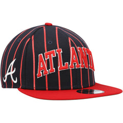 Atlanta Braves New Era City Arch 9FIFTY Snapback Hat - Navy/Red - New Era Discount