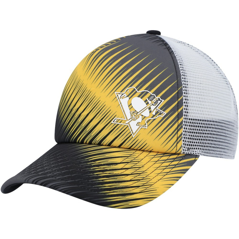 Pittsburgh Penguins adidas Women's Graphic Foam Trucker Snapback Hat - Black/White - NHL 4688387