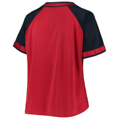Washington Nationals Women's Plus Size Raglan T-Shirt - Red - MLB Online