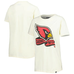 Arizona Cardinals New Era Women's Chrome Sideline T-Shirt Cream
