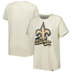 New Orleans Saints New Era Women's Chrome Sideline T-Shirt Cream