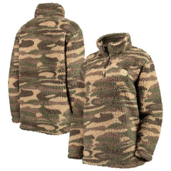 Boston Bruins G-III Sports by Carl Banks Women's Sherpa Quarter-Zip Jacket - Camo - NHL 4692598
