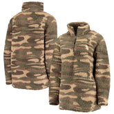 Seattle Kraken G-III Sports by Carl Banks Women's Sherpa Quarter-Zip Jacket - Camo - NHL 4692602