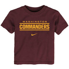 Nike Washington Commanders Preschool Wordmark T-Shirt Burgundy