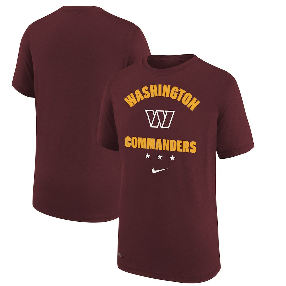 Nike Washington Commanders Youth Team Athletic Performance T-Shirt Burgundy