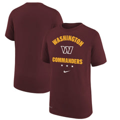 Nike Washington Commanders Youth Team Athletic Performance T-Shirt Burgundy