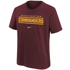 Nike Washington Commanders Youth Wordmark T-Shirt Burgundy