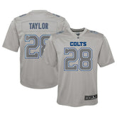 Nike Jonathan Taylor Indianapolis Colts Youth Atmosphere Game Jersey Gray