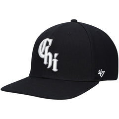 Chicago White Sox '47 2021 City Connect Captain Snapback Hat - Black - 47 brand Lifestyle
