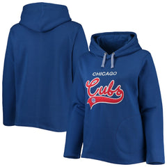 Chicago Cubs Soft as a Grape Women's Plus Size Side Split Pullover Hoodie - Royal - MLB Online