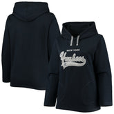 New York Yankees Soft as a Grape Women's Plus Size Side Split Pullover Hoodie - Navy - MLB on Sale
