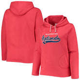Washington Nationals Soft as a Grape Women's Plus Size Side Split Pullover Hoodie - Red - MLB Online