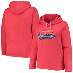 Washington Nationals Soft as a Grape Women's Plus Size Side Split Pullover Hoodie - Red - MLB Online