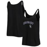 Colorado Rockies Soft as a Grape Women's Slouchy Tank Top - Black - MLB Lifestyle