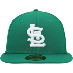 St. Louis Cardinals New Era White Logo 59FIFTY Fitted Hat - Kelly Green - New Era on Sale