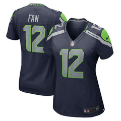 Nike 12s Seattle Seahawks Women's Player Jersey Navy