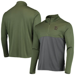 St. Louis Cardinals Levelwear Delta Pursue Quarter-Zip Jacket - Olive - MLB Online