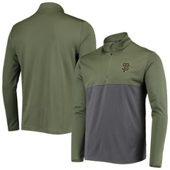 San Francisco Giants Levelwear Delta Pursue Quarter-Zip Jacket - Olive - MLB on Sale