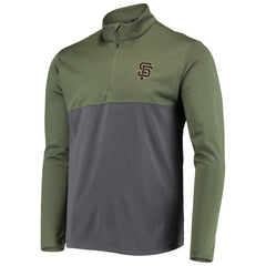 San Francisco Giants Levelwear Delta Pursue Quarter-Zip Jacket - Olive - MLB on Sale