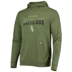 Chicago White Sox Levelwear Delta Thrive Tri-Blend Pullover Hoodie - Olive - MLB Discount