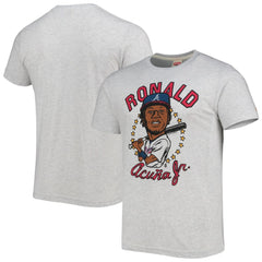 Ronald Acuna Jr. Atlanta Braves Homage Caricature Tri-Blend T-Shirt - White - MLB Sale