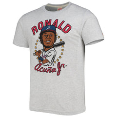 Ronald Acuna Jr. Atlanta Braves Homage Caricature Tri-Blend T-Shirt - White - MLB Sale