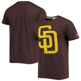 San Diego Padres Homage Hand Drawn Logo Tri-Blend T-Shirt - Brown - MLB Lifestyle