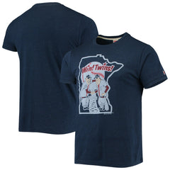 Minnesota Twins Homage Hand-Drawn Logo Tri-Blend T-Shirt - Navy - MLB on Sale