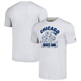 Chicago Cubs Homage Hyper Local Tri-Blend T-Shirt - Ash - MLB Lifestyle