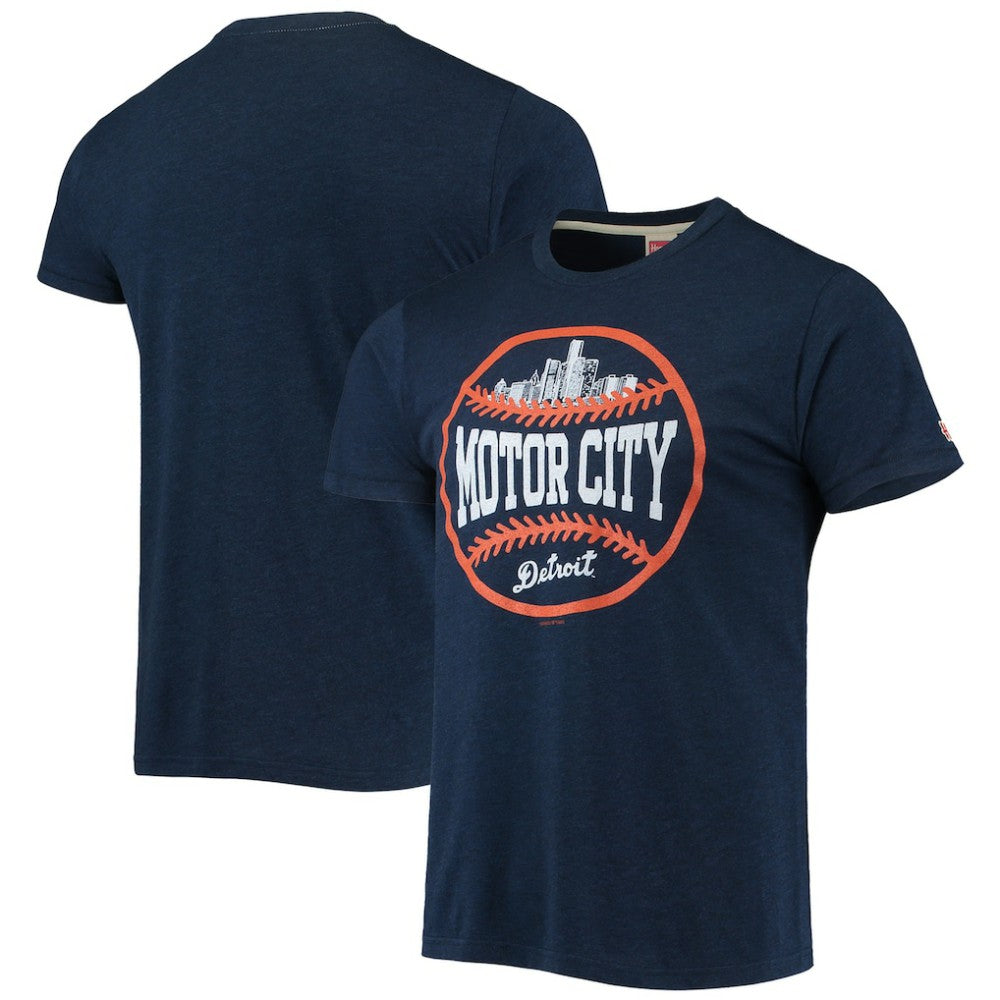 Detroit Tigers Homage Hyper Local Tri-Blend T-Shirt - Navy - MLB Online