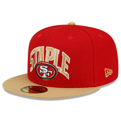 San Francisco 49ers New Era NFL x Staple Collection 59FIFTY Fitted Hat Scarlet/Gold