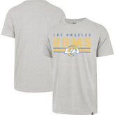47 brand Los Angeles Rams '47 Stripe Thru Franklin T-Shirt Heathered Gray
