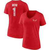 Washington Capitals Fanatics Women's Team Mother's Day V-Neck T-Shirt - Red - NHL 4720201
