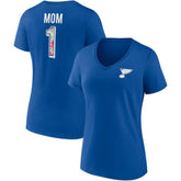 St. Louis Blues Fanatics Women's Team Mother's Day V-Neck T-Shirt - Blue - NHL 4720216
