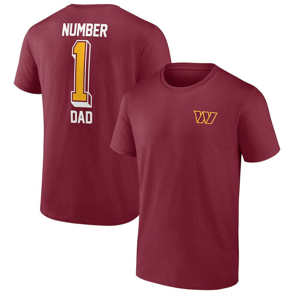 Fanatics Washington Commanders Team #1 Dad T-Shirt Burgundy