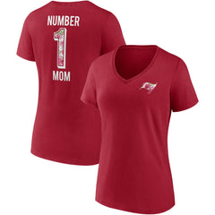 Fanatics Tampa Bay Buccaneers Women's Team Mother's Day V-Neck T-Shirt Red