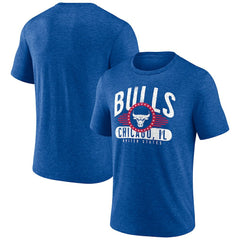 Chicago Bulls Badge of Honor Tri-Blend T-Shirt Royal