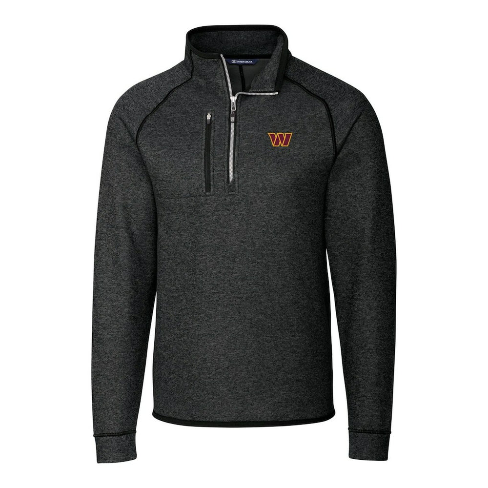 Washington Commanders Cutter & Buck Mainsail Half-Zip Pullover Jacket Heathered Charcoal