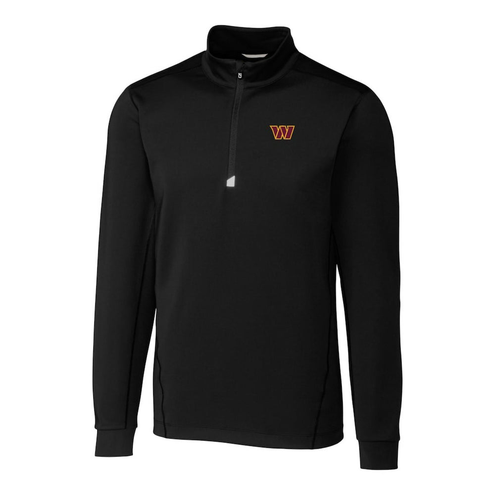Washington Commanders Cutter & Buck Traverse Stretch Quarter-Zip Pullover Jacket Black