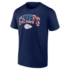 Kansas City Chiefs Banner Wave Logo T-Shirt Navy