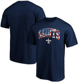 New Orleans Saints Banner Wave Logo T-Shirt Navy